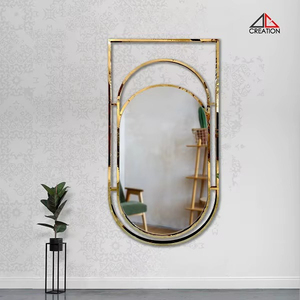 Espejo de Boda con Marco de Acero Inoxidable 304 PVD Premium, Material Duradero, Brillo Duradero, Resistencia a la Corrosión, Decoración Artística Elegante, Ligero - Product Image 3