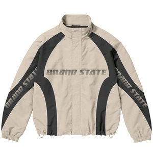 Chándal Deportivo Informal Personalizado de Nailon Amarillo para Hombre, Chándal Cortavientos para Entrenamiento y Jogging con Logotipo Bordado - Product Image 2