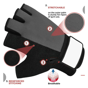 Guantes de soporte para muñeca para entrenamiento de gimnasio, fitness, levantamiento de pesas, para ejercicios intensos, culturismo, con logo personalizado - Product Image 3