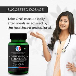 กรีนโอเปีย โคเอนไซม์ คิวเท็น (โคคิวเท็น) พร้อมไบโอเพอรีน 60 แคปซูลมังสวิรัติ |   ผลิตภัณฑ์เสริมอาหารสำหรับผู้ใหญ่ที่มีคุณสมบัติต้านอนุมูลอิสระ - Product Image 2