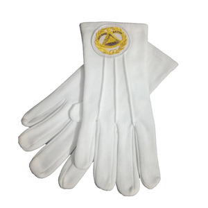 Gants de cérémonie maçonniques pour hommes, 100 % coton, pour usage quotidien professionnel, confortables et compatibles avec les écrans tactiles, gants de franc-maçon - Product Image 6