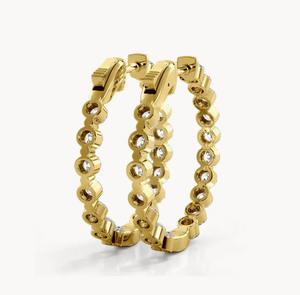 <b>Hoops</b> <b>Earrings</b> Diamond <b>Earrings</b> Gold and <b>Silver</b> <b>Earrings</b> Natural and Lab Grown Diamonds <b>Earrings</b> <b>Hoops</b> Fine Jewelry for Women - Product Image 3