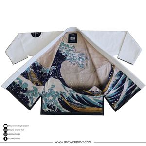 ชุดยิวยิตสูแบบสั่งทำพิเศษ ผ้าเพิร์ลวีฟ 100% คอตตอน คิโมโนสำหรับยิวยิตสู แบบ OEM ซับในพิมพ์ลาย ปักโลโก้ ยี่ห้อ Mawra - Product Image 6