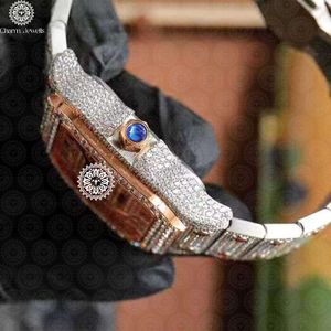 Reloj Cuadrado de Acero Inoxidable para Hombre Charm Jewels de Lujo, 40 mm, Movimiento Mecánico Analógico, Cristal de Zafiro, Cierre Oculto con Botón de Presión - Product Image 3