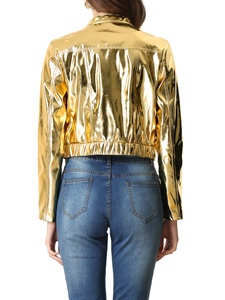 Custom Logo Women Ins Shiny Pink Metallic <b>Jacket</b> Plus Size Glitter Sparkly Blazer Shirt West Top <b>Sequin</b> <b>Jacket</b> - Product Image 2