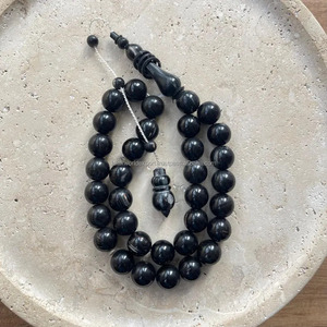 Rosario Islámico de 33 Cuentas, Misbaha Turca del Golfo, Tasbih de Oración, Tallado en Cuerno de Búfalo Blanco, Artesanía Natural para Musulmanes - Product Image 1