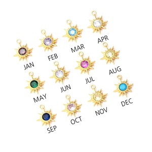 Colgante de cristal de cuarzo Sunburst, piedra de nacimiento de abril, diseño chapado en oro, hecho a mano, para la fabricación de joyas - Product Image 6