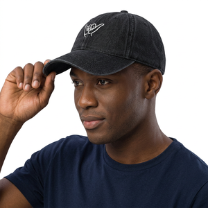 Unisex Baseball Cap 6-Panel <b>Navy</b> Blue Embroidered Shaka Logo Adjustable Back Closure Casual Style Adult <b>Hat</b> - Product Image 3