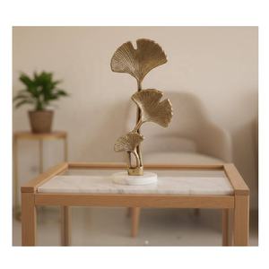 Escultura de Hoja de Ginkgo Dorada, Fundición de Metal, Bañada en Oro, Pieza Decorativa para el Hogar, para Estanterías y Mesas de Centro, Agrega un Toque de Lujo - Product Image 5