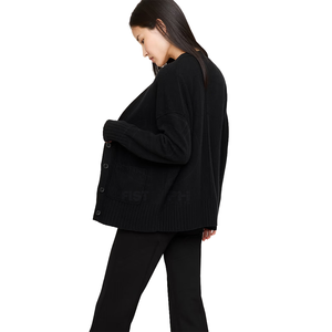เสื้อคาร์ดิแกนคอวีแขนยาวผ้าแคชเมียร์สำหรับผู้หญิง สวมใส่ได้ทุกฤดู - Product Image 3