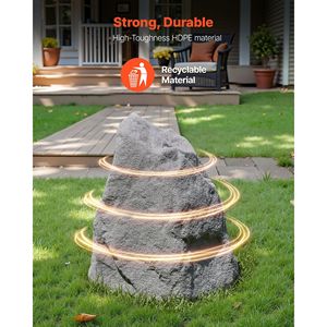 Copertura Leggera per Pozzo in Finta Roccia da Esterno, Design Realistico Senza Giunture, Resistente alle Intemperie, Copertura in Finta Roccia per Serbatoio - Product Image 3