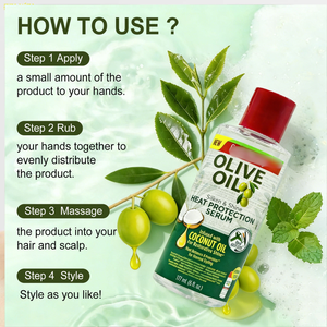 Suero Capilar con Protección Térmica de Aceite de Oliva, Anti-Frizz, Brillo Sedoso, Cruelty-Free, Unisex, para Peinado Térmico, Anti-Caída del Cabello - Product Image 3