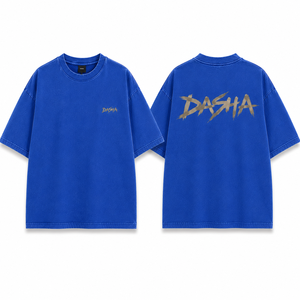 เสื้อยืดคอกลมแขนสั้นทรงโอเวอร์ไซส์ผ้าคอตตอน 100% หนัก 240 กรัม แบบถักเนื้อนุ่ม ซักแล้วไม่เป็นขุย พิมพ์ลายดิจิตอลตามสั่ง สำหรับผู้ชาย - Product Image 3