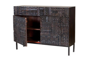 Aparador Moderno Nórdico, Mueble de Madera Maciza para Sala de Estar, Mueble de Almacenamiento de Lujo para el Hogar - Product Image 4