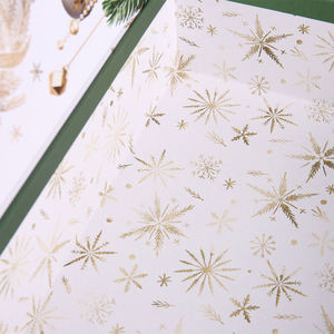 Customizable Eco-Friendly Biodegradable <b>Book</b>-Style Christmas Paper Gift <b>Box</b> Full-Color Printing Matte Film Gold-Embossed Design - Product Image 3
