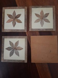 Unique Style Design Resin Inlay Coaster <b>Set</b> MDF Coaster Resin Coaster MDF Resin Inlay Coaster Place Mats at very low Price - Product Image 4