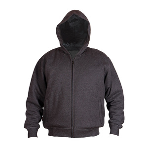 Sudadera con capucha para hombre, con cremallera, de invierno, ecológica, transpirable, de forro polar, con logo personalizado, de secado rápido, básica, de algodón. - Product Image 5