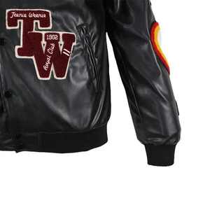 Men <b>Leather</b> Varsity <b>Jackets</b> With Sleeves Letterman <b>Jacket</b> Wholesale 2026 Boys Men Baseball <b>Jacket</b> - Product Image 3