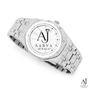 Montre mécanique en acier inoxydable et or blanc avec incrustation de diamants, cadran octogonal lumineux, cadeau de luxe pour femme - Product Image 2