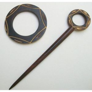 Épingle à cheveux en bois de qualité supérieure faite à la main, artisanat en bambou et en bois, accessoire pour femmes et filles - Product Image 4