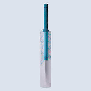 Bate de críquet profesional personalizado de color blanco y negro con pegatinas, bate de críquet de madera de sauce inglés con vetas limpias y rayas negras - Product Image 2