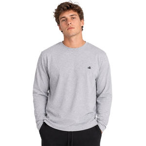 Camisetas de manga larga ligeras de color sólido para hombre, personalizadas, 100% algodón, informales, con cuello redondo, logotipo minimalista, estilo urbano relajado, OEM, ODM - Product Image 1