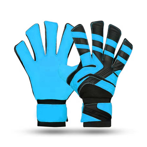 Guantes de Portero Naranja y Negro con Palma de Látex de Alto Agarre, Equipo de Entrenamiento de Fútbol, Guantes con Protección para los Dedos, Fabricante de Pakistán - Product Image 5