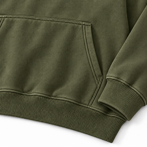 Sudadera con Capucha Extra Grande para Hombre, Color Sólido, Felpa, Casual, Otoño, Corte Regular, Diseño con Bolsillos, 100% Algodón Tejido - Product Image 3