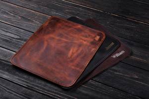 Premium Genuine Leather Mousepad Waterproof Non Slip Laptop Mat Durable Stitched Edge <b>Desk</b> Pad for Home Office LMP-0003 - Product Image 5