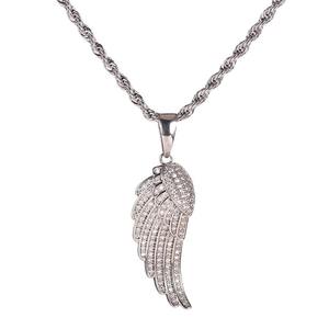 Bijoux Hip Hop européens et américains, pendentif aile d'ange, bijoux rétro, collier aile de couple pour femmes et hommes, cadeaux délicats - Product Image 3