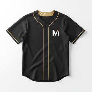 Camiseta de Béisbol de Lujo, Tejido de Malla Resistente, Estilo Urbano, Personalizable con Serigrafía, Manga Corta - Product Image 1