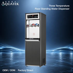 Dispensador de Agua Fría y Caliente AQUATEK AQ-1213 de Pie con Enfriamiento por Compresor para Uso en Oficinas y Comercios - Product Image 1