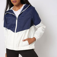 VANEK INTERNATIONAL Veste de sport unisexe matelassée en polaire, imperméable et coupe-vent, avec capuche, à blocs de couleur et fermeture éclair sur le devant