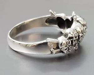 Anillo de Plata de Ley 925 con Diseño de Esqueleto, Estilo Punk para Hombre, Anillo para Uso Diario, Regalo - Product Image 2