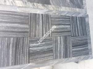 Losa de Piedra con Patrón de Rayas de Mármol Negro Markino para Revestimiento Arquitectónico, Mostrador de Recepción, Tablero de Mesa, Escalera, Loseta para Escalones - Product Image 2