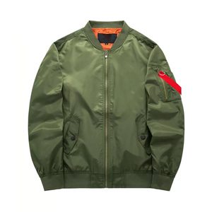 Blouson bomber léger pour homme, veste coupe-vent décontractée à fermeture éclair, veste streetwear tendance, vêtements personnalisés en gros - Product Image 1