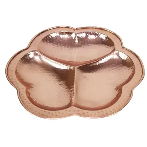 Wholesale Handmade Metal <b>Tray</b> Modern <b>Food</b> Serving Platter for Cafe Restaurant HotelPremium Handmade Metal <b>Tray</b> with Antique - Product Image 1