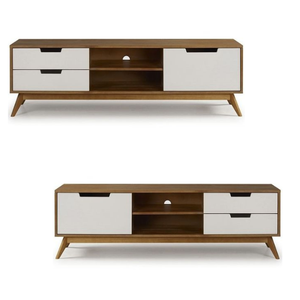 Mueble de TV Muebles para el hogar de madera de teca genuina de calidad para la sala de estar, habitación familiar, habitación de apartamento de diseño moderno - Product Image 3