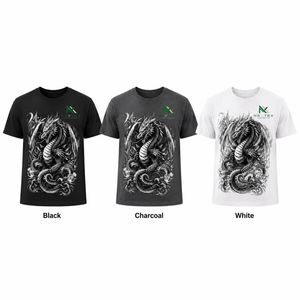 เสื้อยืดโอเวอร์ไซส์ลายมังกรญี่ปุ่นสำหรับผู้ชาย เสื้อยืดลำลองสไตล์ฮิปฮอปสตรีทแวร์สำหรับฤดูร้อน เสื้อผ้ากราฟิกผ้าฝ้ายระบายอากาศได้ดี - Product Image 4