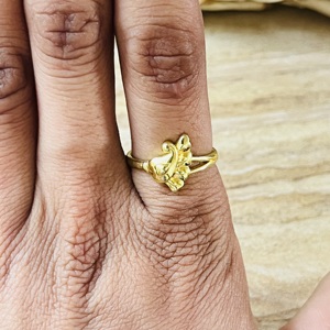 Bague Paon Tendance en Laiton Plaqué Or 18 carats pour Femme, Bijou Déclaration Minimaliste et Délicat, Vente en Gros/OEM/ODM - Product Image 2