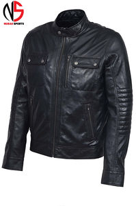 Veste en cuir de mouton de qualité supérieure, style personnalisé, nouvelle collection 2026, veste en cuir de qualité supérieure pour homme, veste noire pour homme, produit de qualité supérieure - Product Image 2