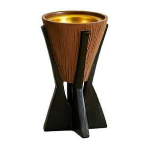 Quemador de incienso de madera natural hecho a mano y resina epoxi para uso doméstico en interiores, quemador de incienso aromático de madera y resina Madhkan. - Product Image 1