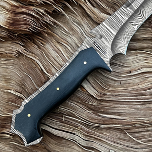 มีดทำมือ RE4 Jack Krauser ขนาด 8 นิ้ว เหล็กดามัสกัส ใบมีดแบบ Fixed Blade ด้ามจับแบบ Full Tang สำหรับล่าสัตว์ ตั้งแคมป์ และเอาตัวรอด พร้อมซองหนัง - Product Image 3