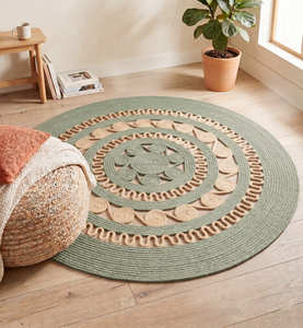 Alfombra Redonda de Cuerda de Algodón de Diseño con Pétalos Florales para Cuarto de Niños y Decoración Bohemia del Hogar - Product Image 5