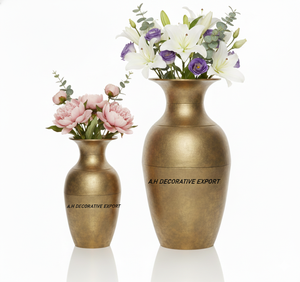 Antique Brass Gold Metal Tabletop <b>Vase</b> Handmade Eco-Friendly <b>Decorative</b> <b>Vases</b> for Modern Home Hotel Wedding Interior Decoration - Product Image 2