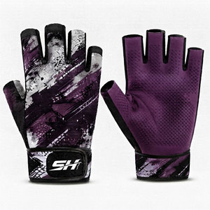 Meilleurs gants de fitness pour hommes, impression par sublimation, demi-doigts, prix de gros abordable, service OEM - Product Image 3