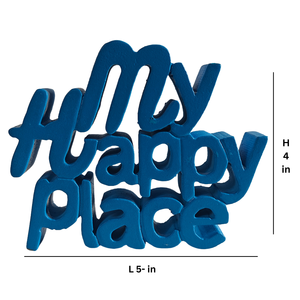 Adorno Decorativo de Madera 'Mi Lugar Feliz', Ideal para Mesa de Estudio, Escritorio u Oficina, Decoración Original para Habitación - Product Image 6