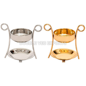 Quemador de Incienso de Latón de Dos Patas |   Soporte para carbón de iglesia – DOUBLE VEE EXPORTS - Product Image 2