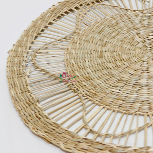 Set de table rond en jonc de mer tressé à la main, style bohème, écologique et durable, diamètre 300 mm, léger, origine Vietnam, facile à utiliser - Product Image 3