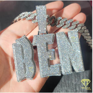 <b>Custom</b> <b>Name</b> " JUAN " Pendant <b>Necklace</b> Gold Silver Color Bling Hip Hop Jewelry Gift For Men Women - Product Image 3